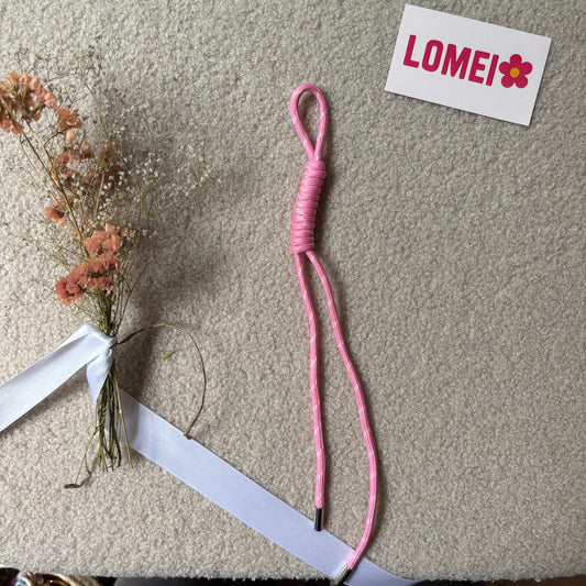 Corde tressée rose
