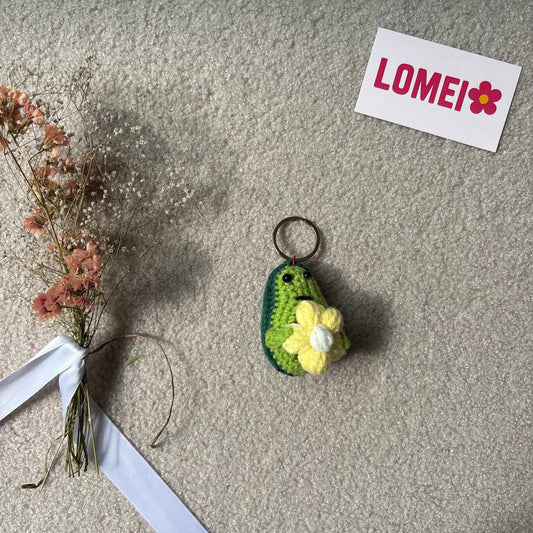 Crochet - Avocat avec fleur