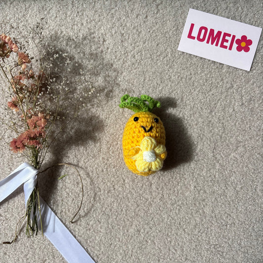 Crochet - Ananas avec fleur