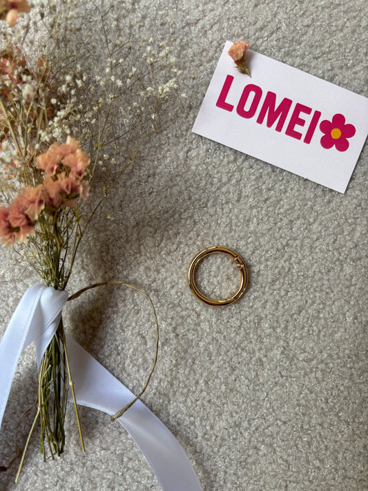 Anneau rond doré à clip
