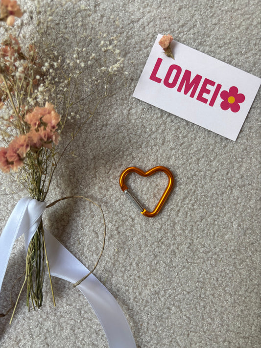 Anneau coeur orange