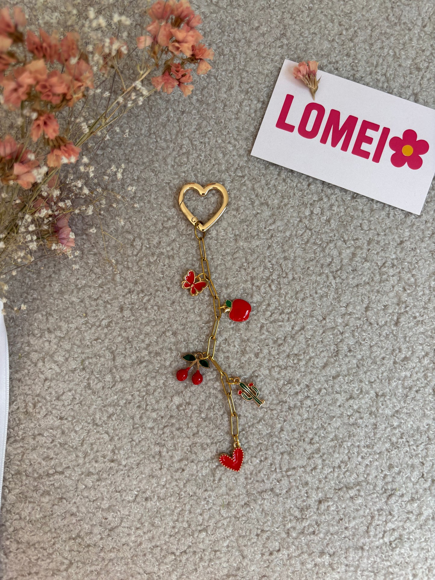 Chaîne charms rouge