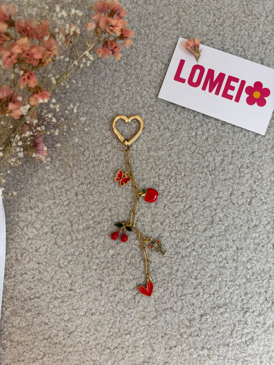 Chaîne charms rouge