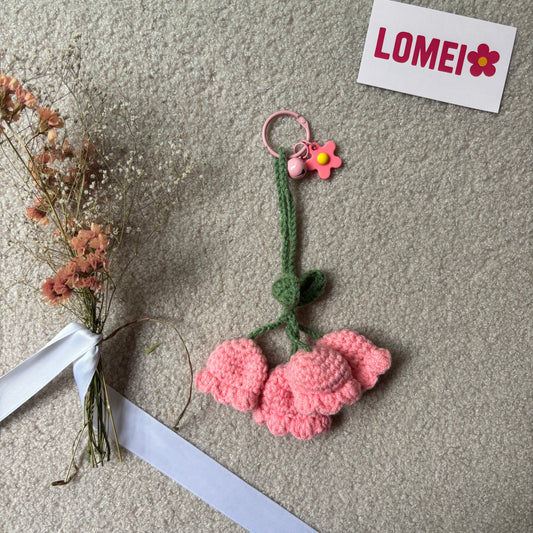 Crochet - Fleurs roses