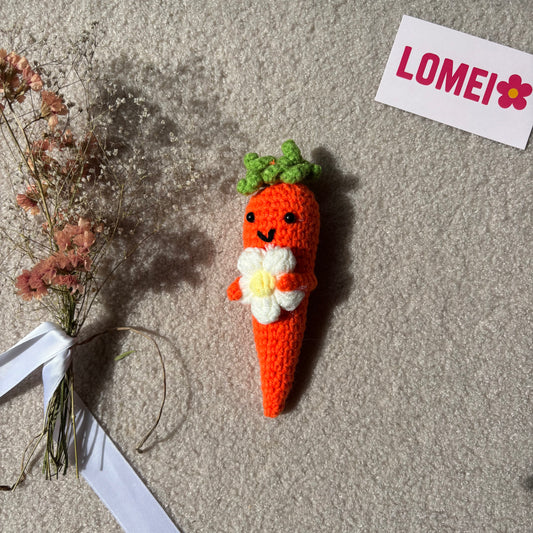 Crochet - Carotte avec fleur