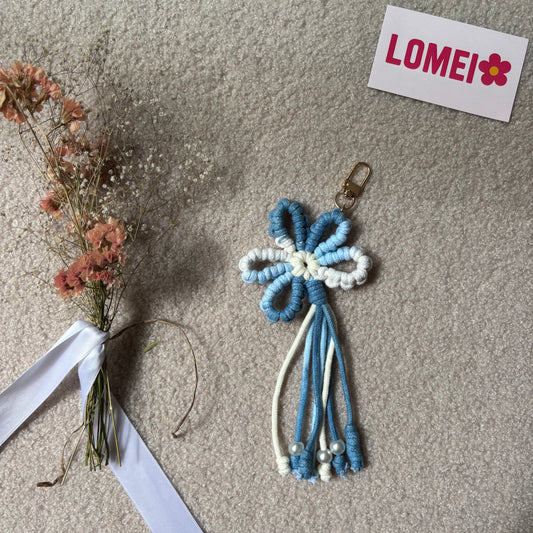 Corde avec rosace tons bleus